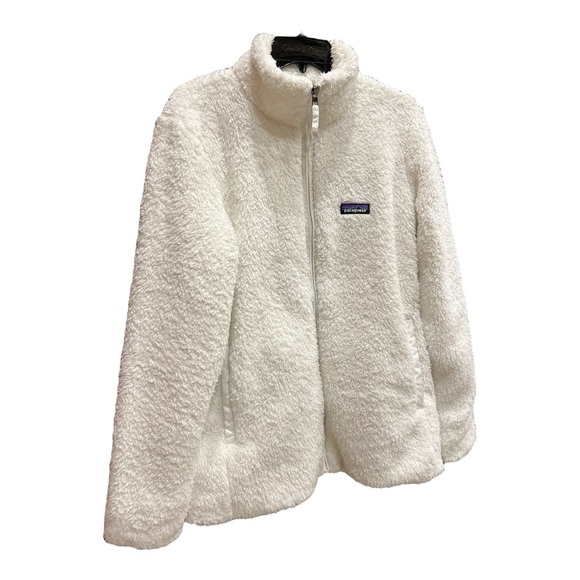 Patagonia Women's Los Gatos Fleece White Logo Jacket SZ L - Picture 5 of 16